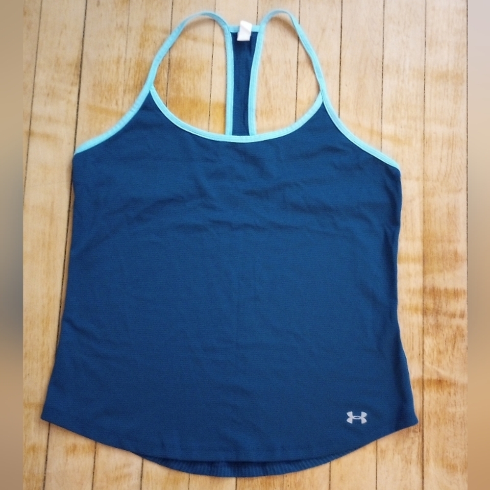 Under Armour Blue and Light Blue Sports Tank Top Size Medium